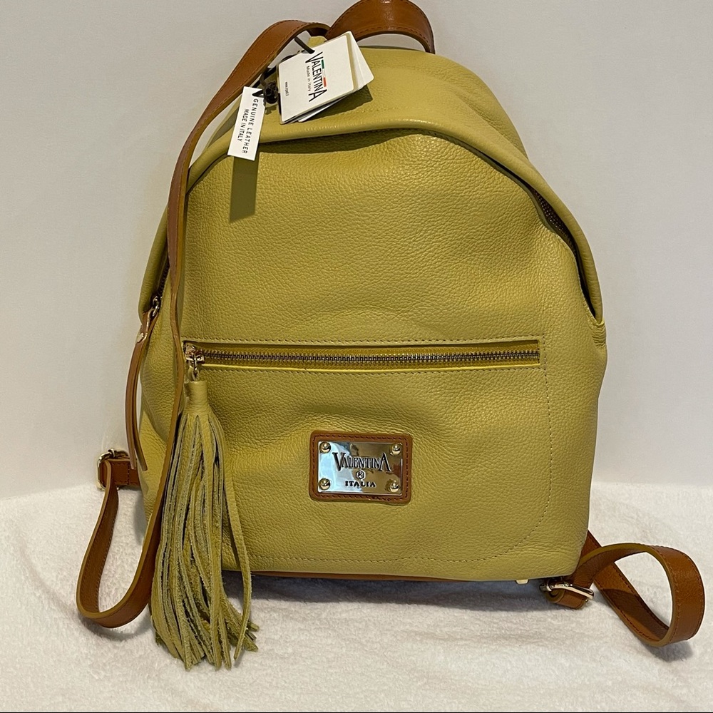 Valentina Handmade in Italy Backpack Leather NWT!